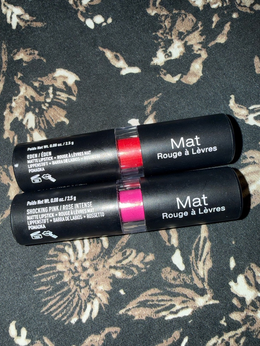 NYX Matte Lipstick - Shocking Pink & Eden Red 2 NWT professional makeup